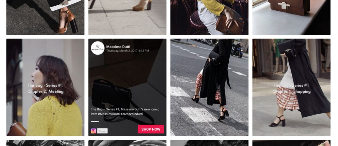 Social media display for fashion brands